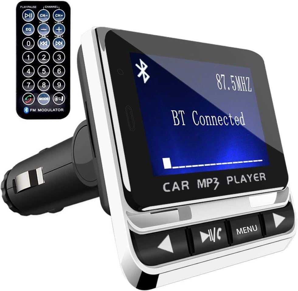 Bluetooth FM Transmitter for Car, Wireless Car Radio Adapter with 1.4