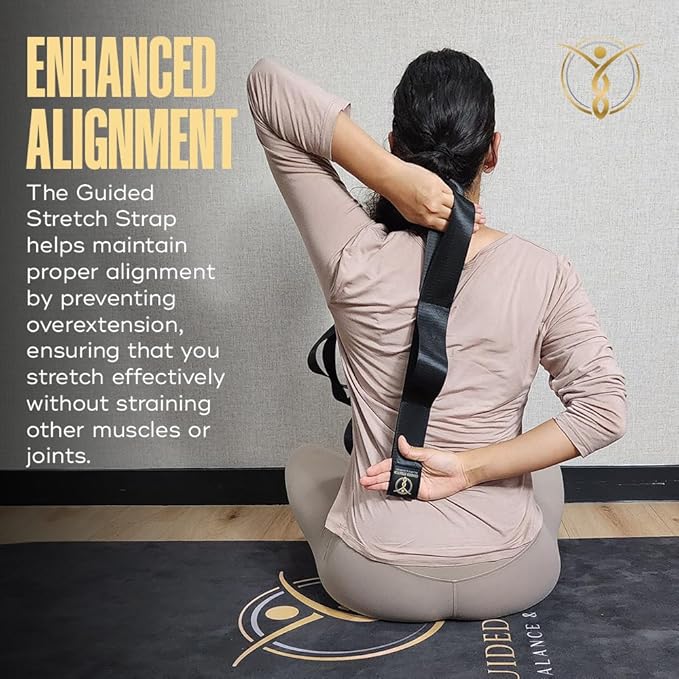 Yoga Strap with Versatile Loops, No Velcro, Improve Flexibility & Mobility, Relieve Joint Pain!