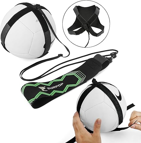 Soccer/Volleyball/Rugby Trainer, Football Kick Throw Solo Practice Training Aid Control Skills Adjustable Waist Belt for Kids Adults