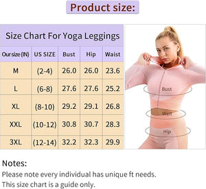 Women's 3pcs Seamless Workout Outfits Sets, Yoga Sportswear Tracksuit Leggings and Stretch Sports Bra Fitness