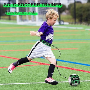 Soccer/Volleyball/Rugby Trainer, Football Kick Throw Solo Practice Training Aid Control Skills Adjustable Waist Belt for Kids Adults