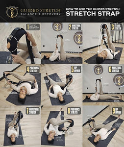 Yoga Strap with Versatile Loops, No Velcro, Improve Flexibility & Mobility, Relieve Joint Pain!