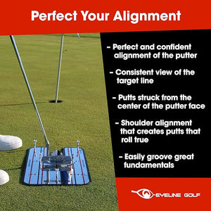 EyeLine Golf Putting Alignment Mirror, Portable Practice Putting Trainer Aid, As Seen on PGA Tour, Made in USA, Use Outdoors or on Indoor Putting mat