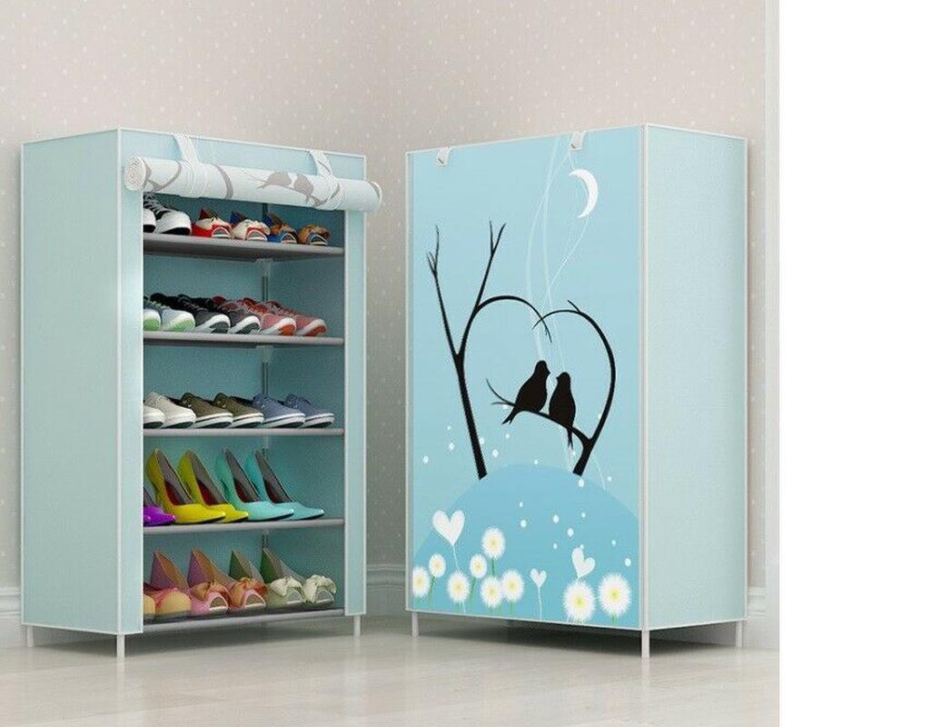 6 Layer 5 Shelf Shoes Cabinet Storage Organizer Shoe Rack Dustproof Standing - Etyn Online {{ product_tag }}