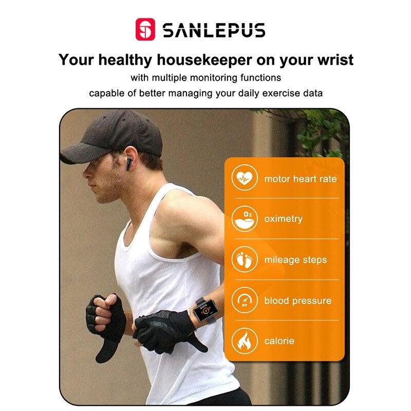 NEW SANLEPUS Smart Watch Men Women Smartwatch With Wireless Headphones Bluetooth Headphones Earbuds Sport Fitness Bracelet - Etyn Online {{ product_tag }}