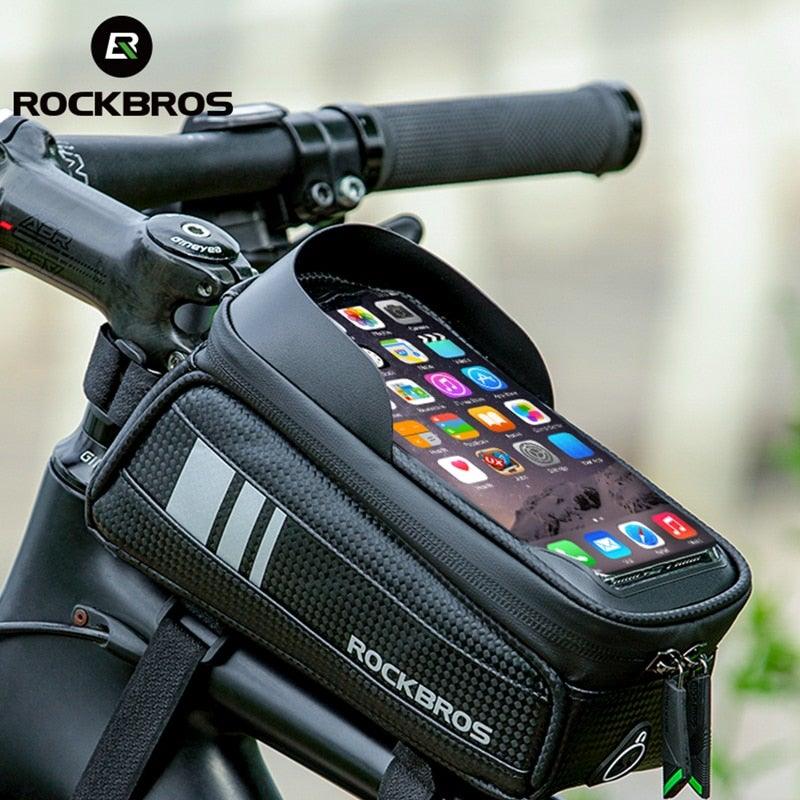 ROCKBROS Bicycle Waterproof Touch Screen Top Front Tube Frame Bag for Bikes - Etyn Online {{ product_tag }}