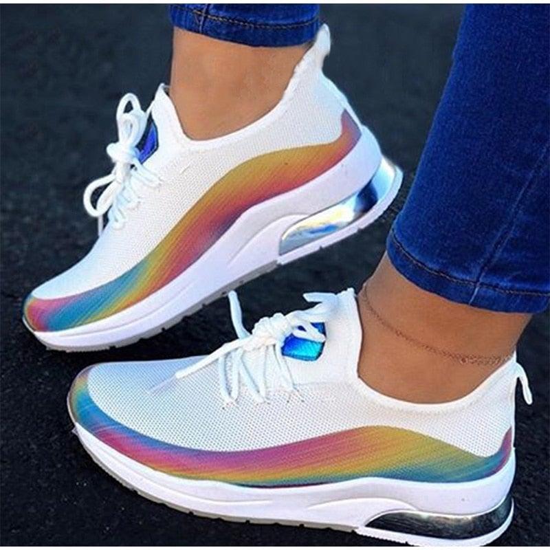 Fashion Women Colorful Cool Sneaker Comfort Walking Shoes Woman - Etyn Online {{ product_tag }}