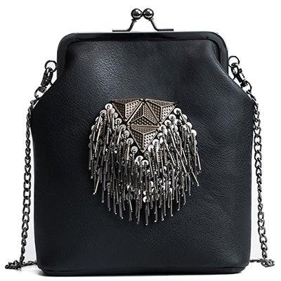 Messenger Bags for Women PU Leather Tassel Fashion Frame Bag w/ Crossbody Chains Shoulder Bags - Etyn Online {{ product_tag }}