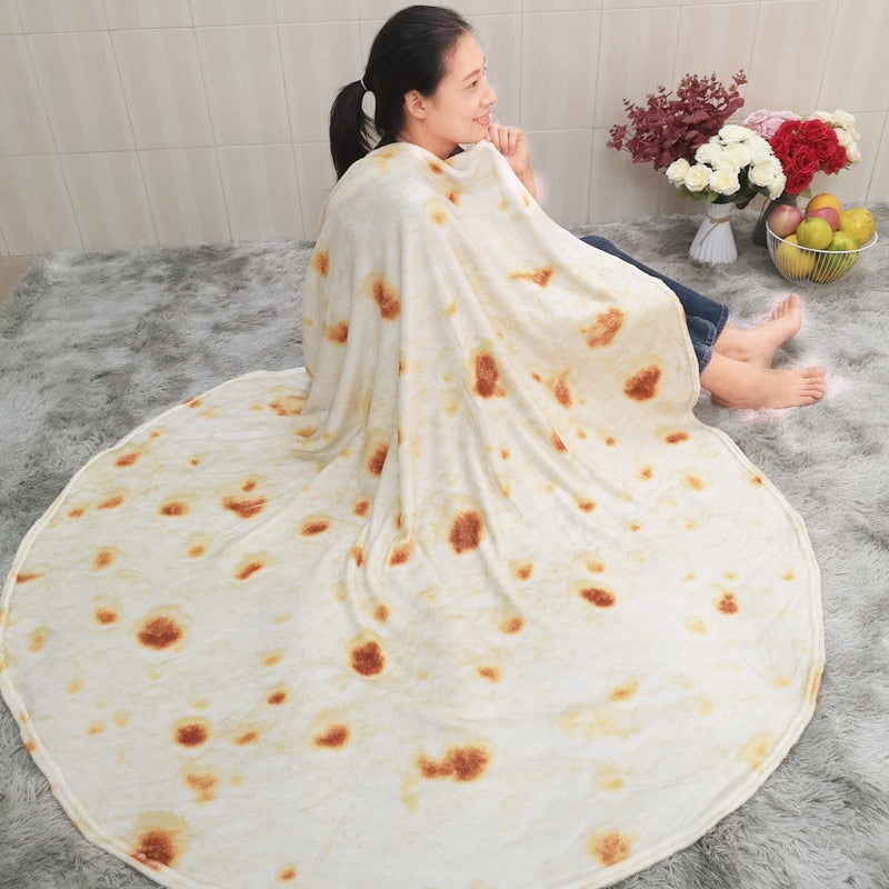 Pizza Tortilla Tortilla Blanket Pita Soft Blanket For Bed - Etyn Online {{ product_tag Home Improvement }}