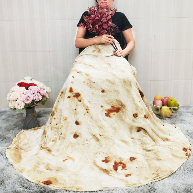 Pizza Tortilla Tortilla Blanket Pita Soft Blanket For Bed - Etyn Online {{ product_tag Home Improvement }}