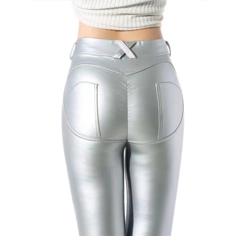 Winter Faux Pu Leather Velvet Warm Seamless Leggings Push Up Women Sexy Legging Female Pants High Waist Sweatpants Clothing - Etyn Online {{ product_tag Pants }}