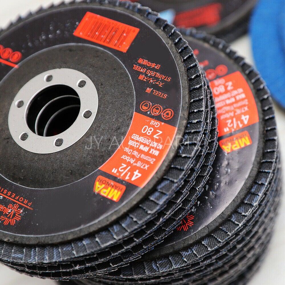 40 GRIT 50 PACK 4.5 PREMIUM ZIRCONIA FLAP DISC SANDING GRINDING - Etyn Online {{ product_tag }}