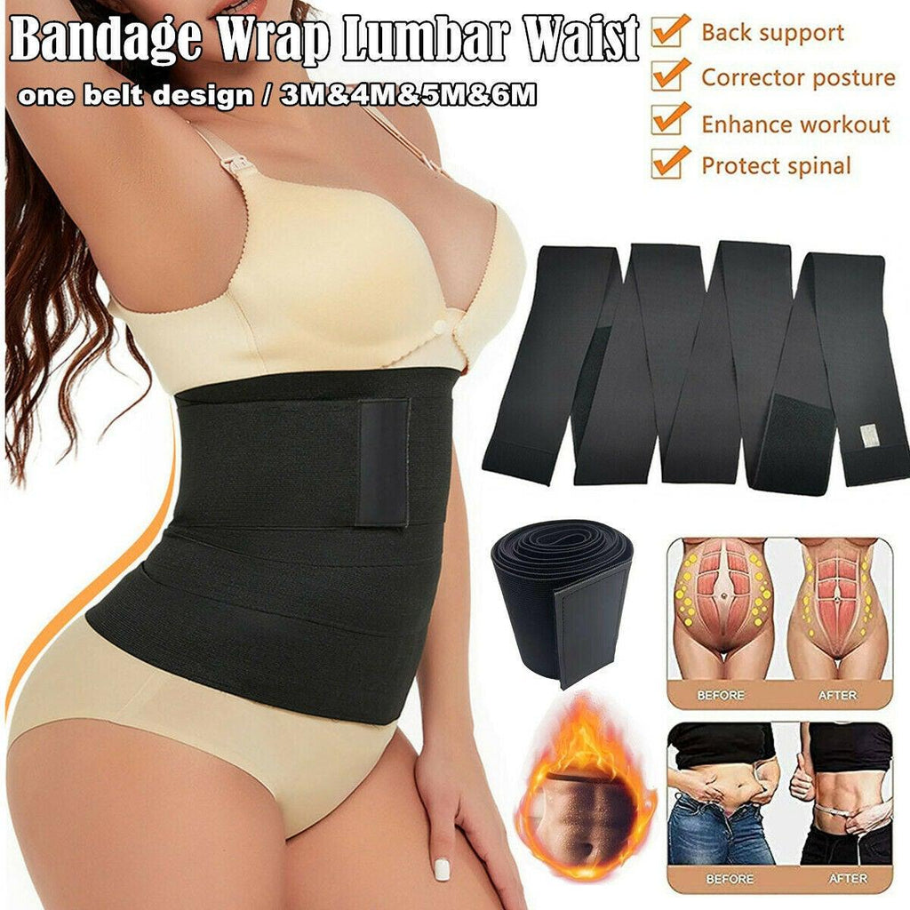 Lumbar Waist Support Snatch Me Up Bandage Wrap Sauna Belt Trimmer Body Shaper US - Etyn Online {{ product_tag }}