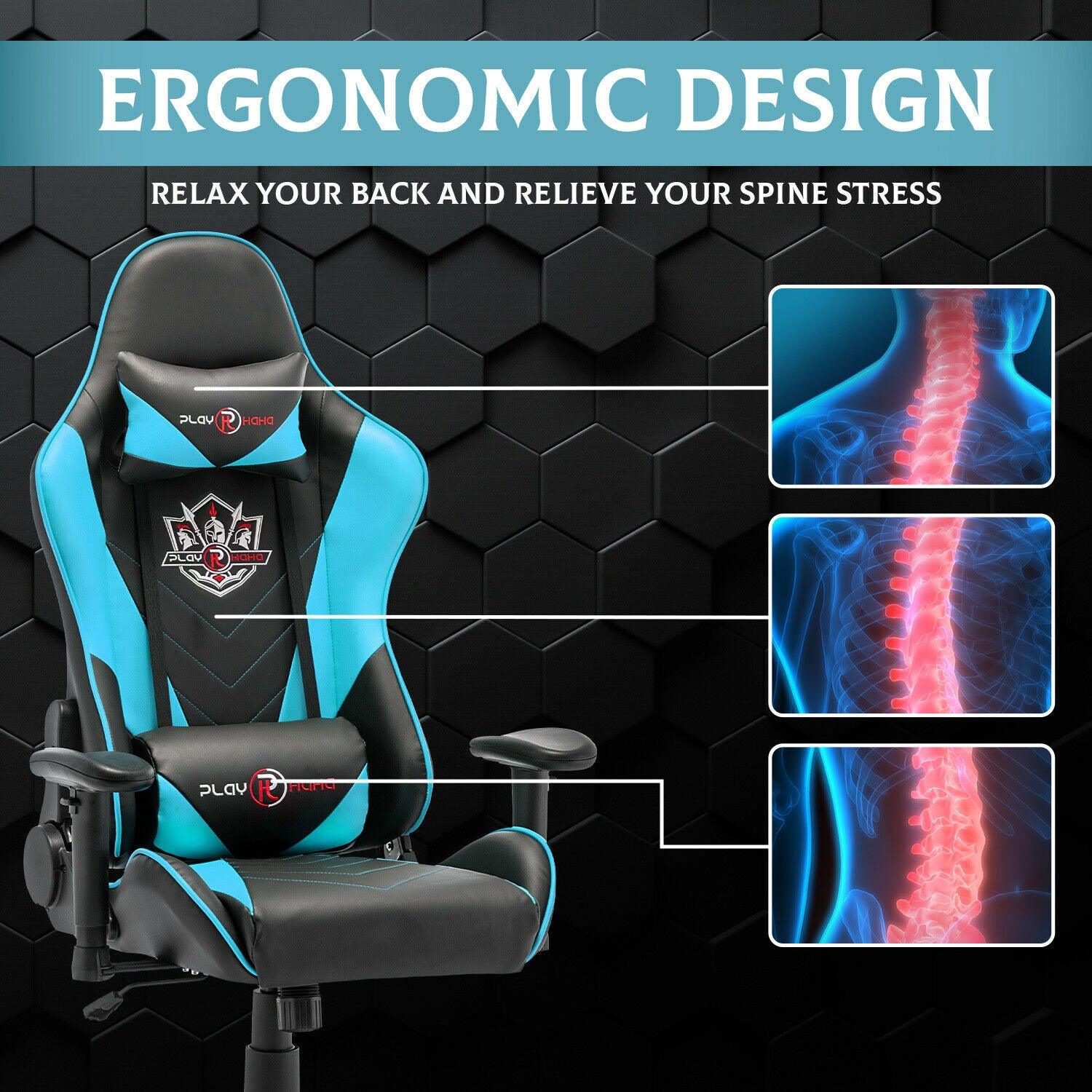 Computer Gaming Chair Office Racing Style Recliner Seat Swivel High-back Chair - Etyn Online {{ product_tag }}