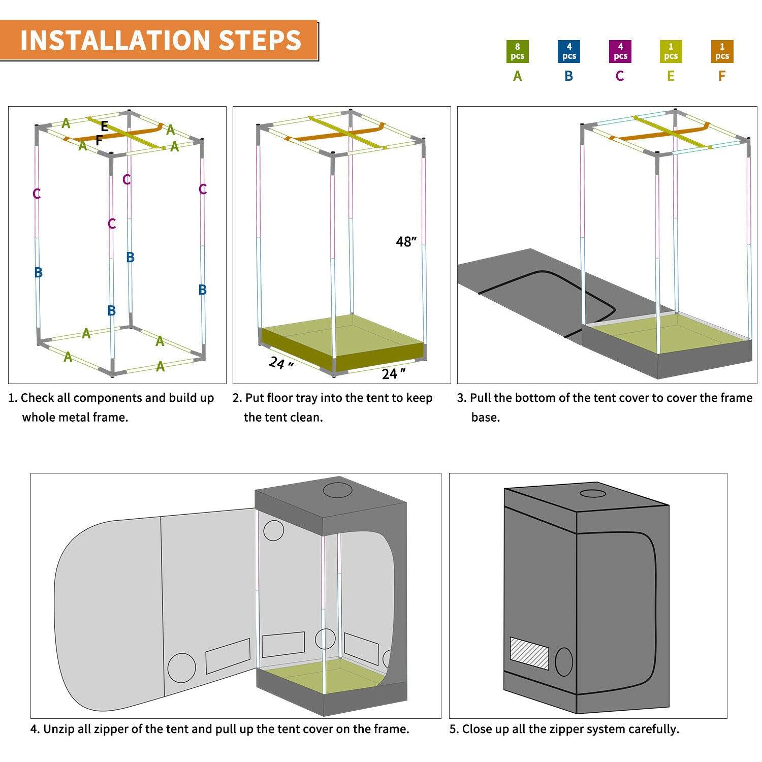 Indoor Grow Tent Room Hydroponics Plants Growing Box - Etyn Online {{ product_tag }}