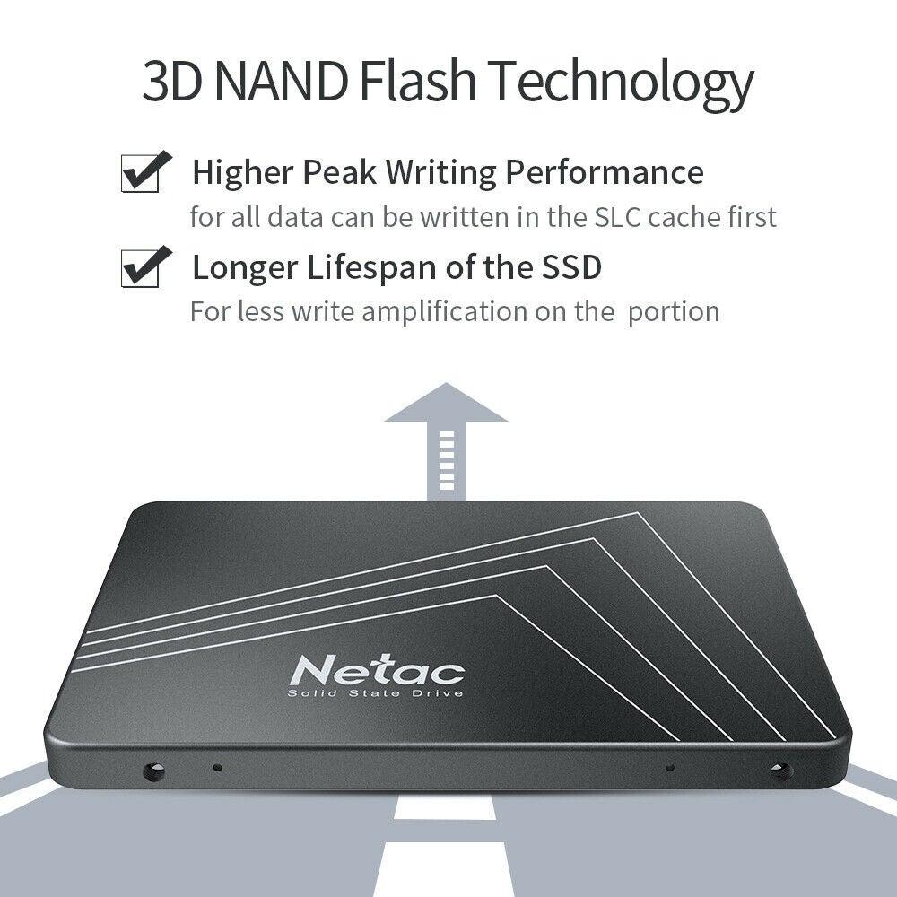 Netac 128GB SSD 2.5'' SATA III 6 Gb/s Internal Solid State Drive 500MB/s PC/MAC - Etyn Online {{ product_tag }}