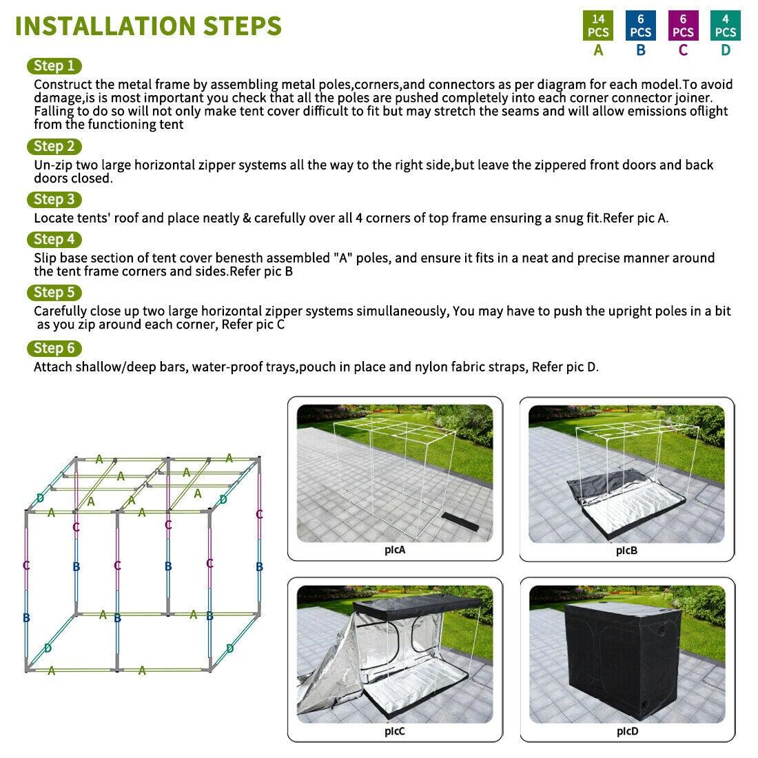 Indoor Grow Tent Room Hydroponics Plants Growing Box - Etyn Online {{ product_tag }}